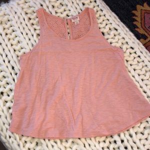 Salmon pink cotton tank